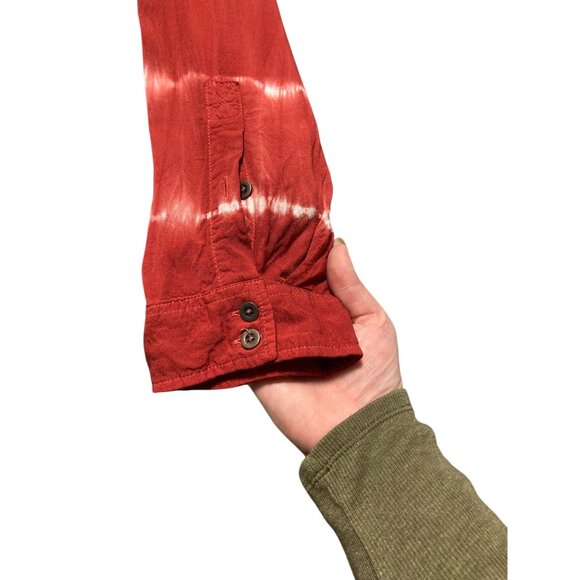 Torrid Lizzie Rayon Long Sleeve Shirt Cherry Red Size 4 (18/20) - Picture 12 of 16